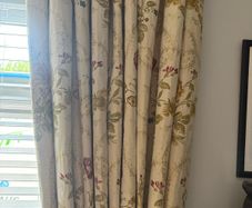 Fully lined damask curtains