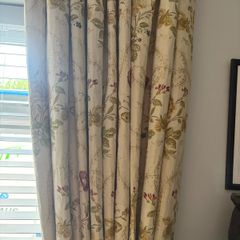Fully lined damask curtains
