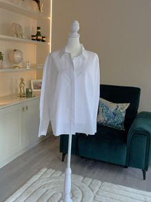 Ladies Fitted White Long-Sleeved Shirt by Next