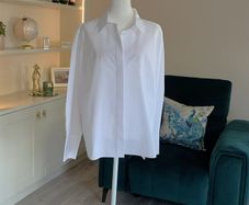 Ladies Fitted White Long-Sleeved Shirt by Next