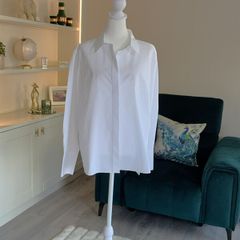 Ladies Fitted White Long-Sleeved Shirt by Next
