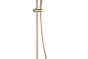 Brushed brass Round cool touch exposed dual function shower
