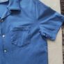 Zara Origins Blue thick Cotton Shirt - Large Image 3
