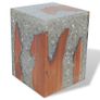 Stool Solid Teak Wood and Resin Image 10