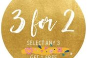 3 for 2 on EVERYTHING!! Choose ANY 3 items - Pay for 2 - Get 1 FREE!!