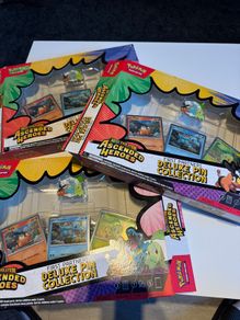 pokemon pins and starter cards