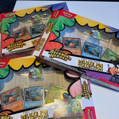 pokemon pins and starter cards
