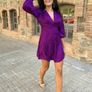 ZARA jacquard purple mini dress, Small, bloggers Image 10