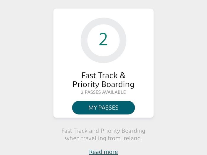 Two (2) Fast Track and Priority Boarding Passes