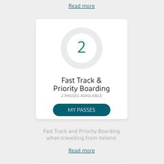Two (2) Fast Track and Priority Boarding Passes