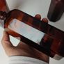 313 - Set of 3 Beautiful Vintage Decorative Collectible Dark Amber Glass Milton Bottles Image 5