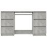 Writing Desk Concrete Grey 140x50x77 cm Chipboard Image 3