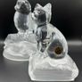 Pair of vintage crystal sculptures crafted by Cristal D'Arques Image 3