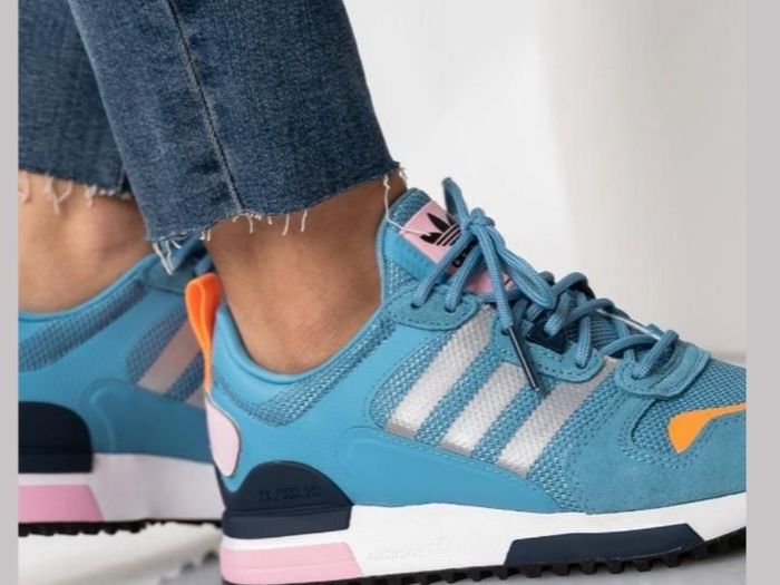 ADIDAS Women's  ZX700 blue mix trainers Sz 8 UK - RRP 149
