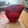 Red swivel accent chair Image 5