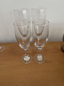 2 Sparkling Wine Glasses and 2 Port/Sherry Glasses