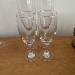 2 Sparkling Wine Glasses and 2 Port/Sherry Glasses