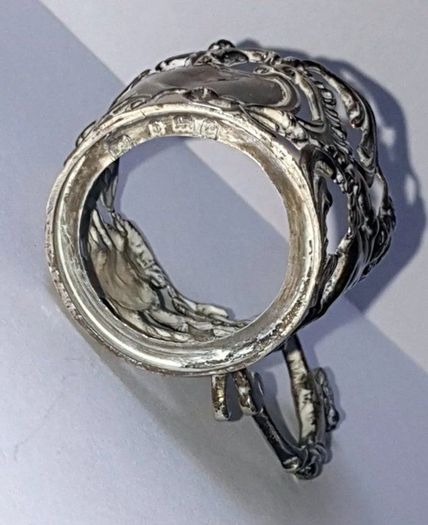 Solid Sterling Silver Spirit Cup Holder/Cert
