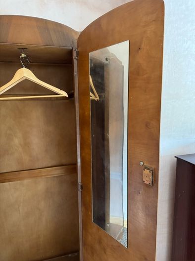 Vintage Art Deco Waterfall Wardrobe Set Ladies and Gentlemans Wardrobes
