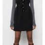 Zara strappy black dress with rhinestone buttons Image 2