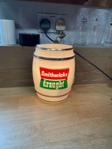 Smithwicks Draught barrel light up beer font