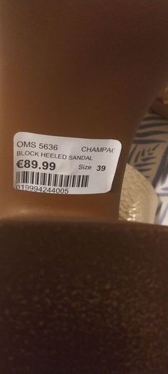 Gold block sandals