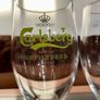 Two Carlsberg Unfiltered Pedestal Goblet Pint Glasses Image 8