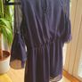 Lovely Girls Navy Chiffon H&M Dress Age 11 Yrs Image 9