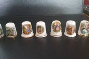 Bone China Thimbles Old Fashion Scenes