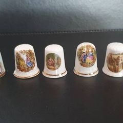 Bone China Thimbles Old Fashion Scenes