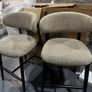 4 x Beige Fabric Counter Bar Stools Like New Image 7