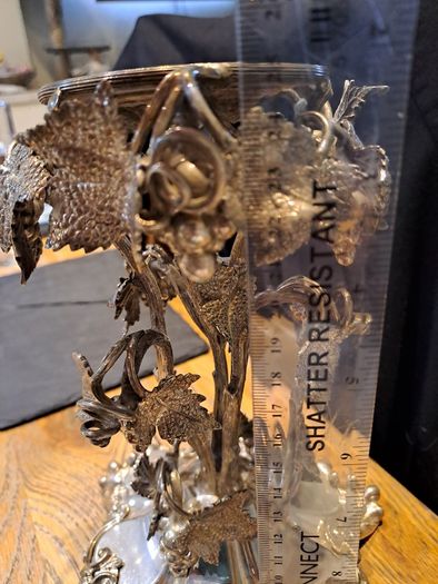 Antique Victorian Edwardian Silver Plated Grapevine Centrepiece