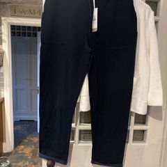 White company navy joggers size xl
