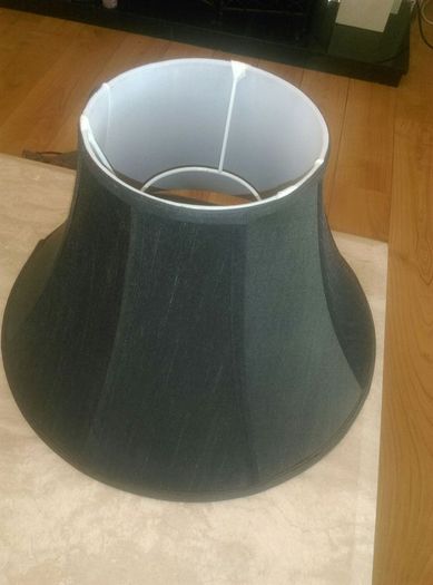 Large black lampshade