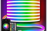 Led Neon Rope Lights 10m Flexible Waterproof Outdoor Led Rope Lights,Control with App/Remote,Multiple Modes,RGB Neon Music Sync Gaming Strip for Bedroom Indoo