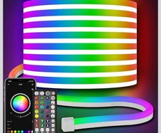 Led Neon Rope Lights 10m Flexible Waterproof Outdoor Led Rope Lights,Control with App/Remote,Multiple Modes,RGB Neon Music Sync Gaming Strip for Bedroom Indoo