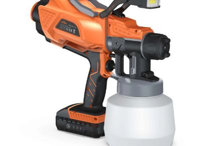BRAND NEW 1200ML Cordless Electric Spray Gun w/3 Sizes Copper Nozzle Flow Control Airbrush High Power Paint Sprayer With 2000mAh Lithium