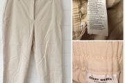 Gerry Weber designer trousers fine cord flattering light oat colour classic chic