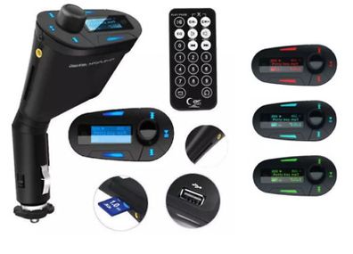 MP3 Car FM Transmitter Modulator Remote Control SD Card