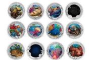 Austria 3 Euro Coin Complete Set 2022-2025 Marine Life Series. 12 Coins. (In Capsules)