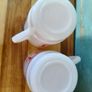 2 x Vintage Milk Glass Tea Cups Image 3