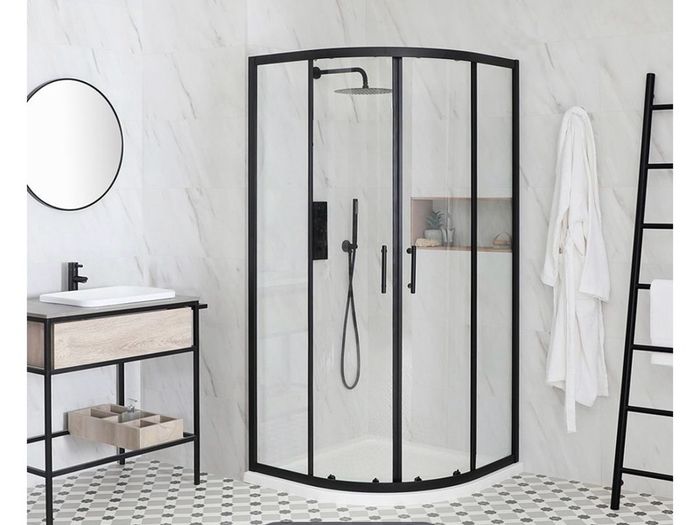 shower quadrant 900x900 black
