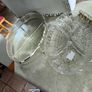 Vintage Silverplate Serving Tray Food Basket Dish, Divided Glassto 4 Section Insert Image 6