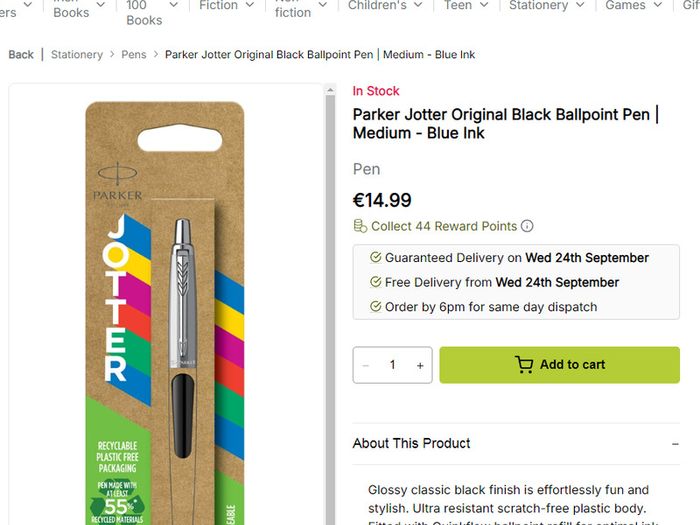 Parker Jotter Originals Ballpoint Pen Blue Ink