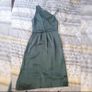Reiss Size 6 Emerald Green Satin Midi Cowl Neck Dress Image 2