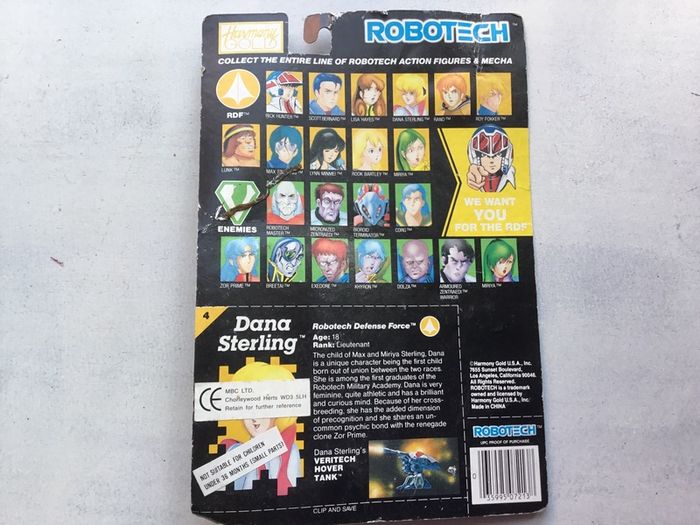 Rare 80s Vintage ROBOTECH Dana Sterling Japanese Action Figure DEAD STOCK