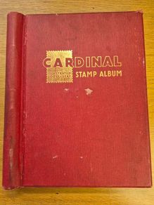 Old stamp album cardinal first edition