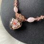 Brand new Jewellery- Pink Flower Necklace Heart Shape Image 2