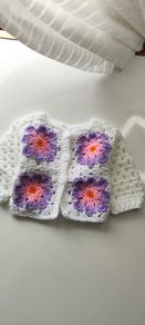 Handmade granny square baby cardigan