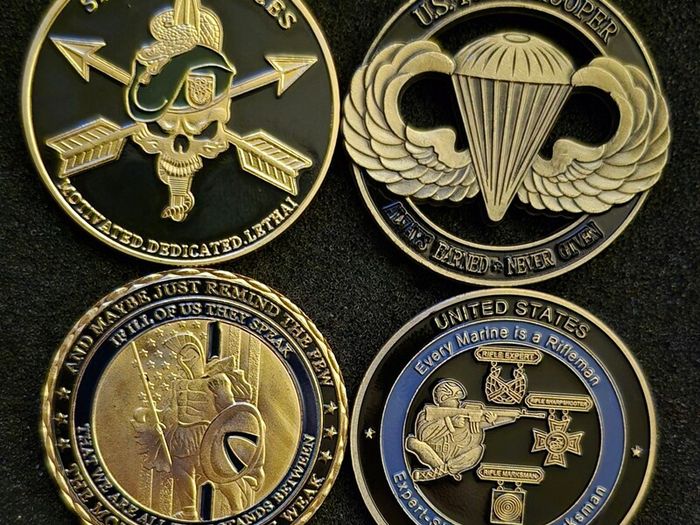 UNITED STATES, military challenge/ commerative coins.